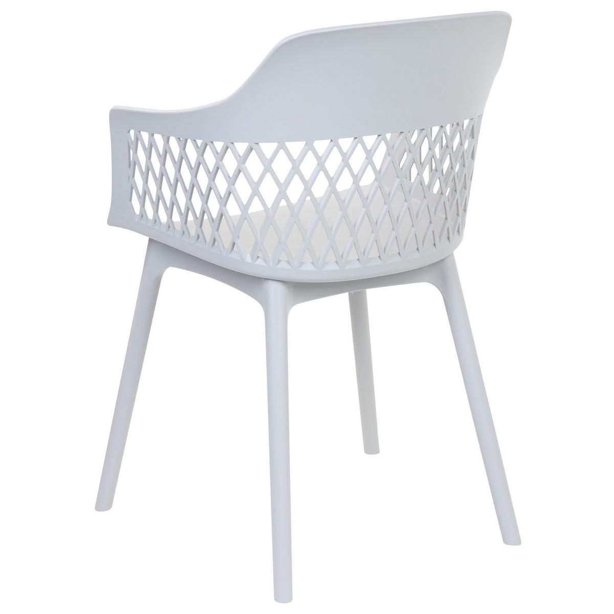 ESSZIMMERSTUHL 2er-Set Kunststoff Grau Almira - Grau, Kunststoff (54/84/50cm) - Beliani