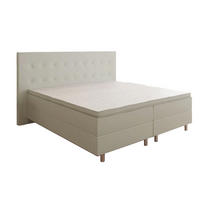 BOXBETT RIO Barcelona 5-Zonen mit Visco Topper H3 First Class Bett in verschiedenen Farben und Größen - Sandfarben, Holz/Holzwerkstoff (140/200cm) - Best For Home