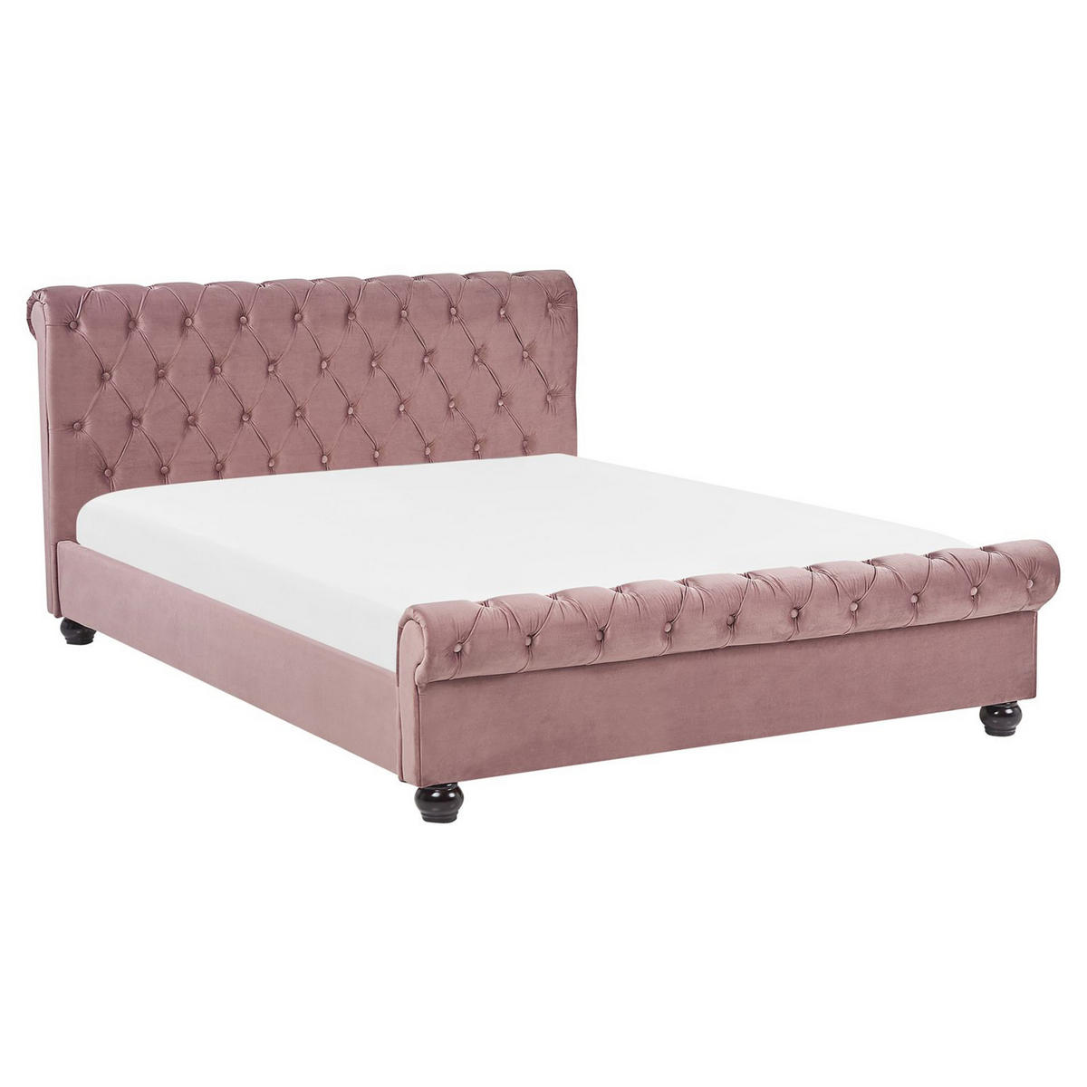 BETT 160/200cm Rosa Avallon - Pink, Textil (160/200cm) - Beliani