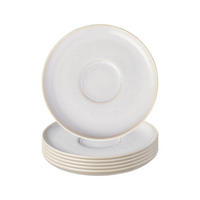 KAFFEEUNTERTASSEN Crafted Cotton ø 14,9 cm 6er Set - Beige, Keramik (14.9cm) - like.Villeroy & Boch