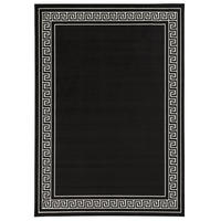 TRENDLINE SCHWARZ WEISS RÖMISCHE BORDÜRE - Schwarz/Weiß, Textil (120/170cm) - Pergamon