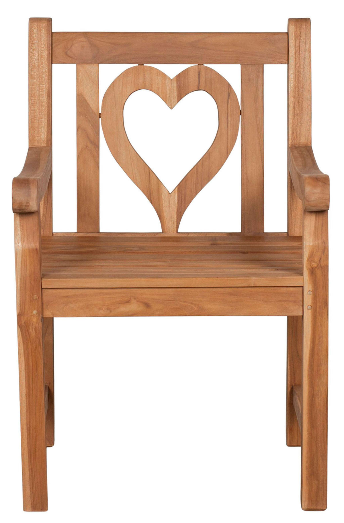 GARTENSTUHL Herz - Braun, Naturmaterialien/Metall (60/91/60cm) - Mr. Deko