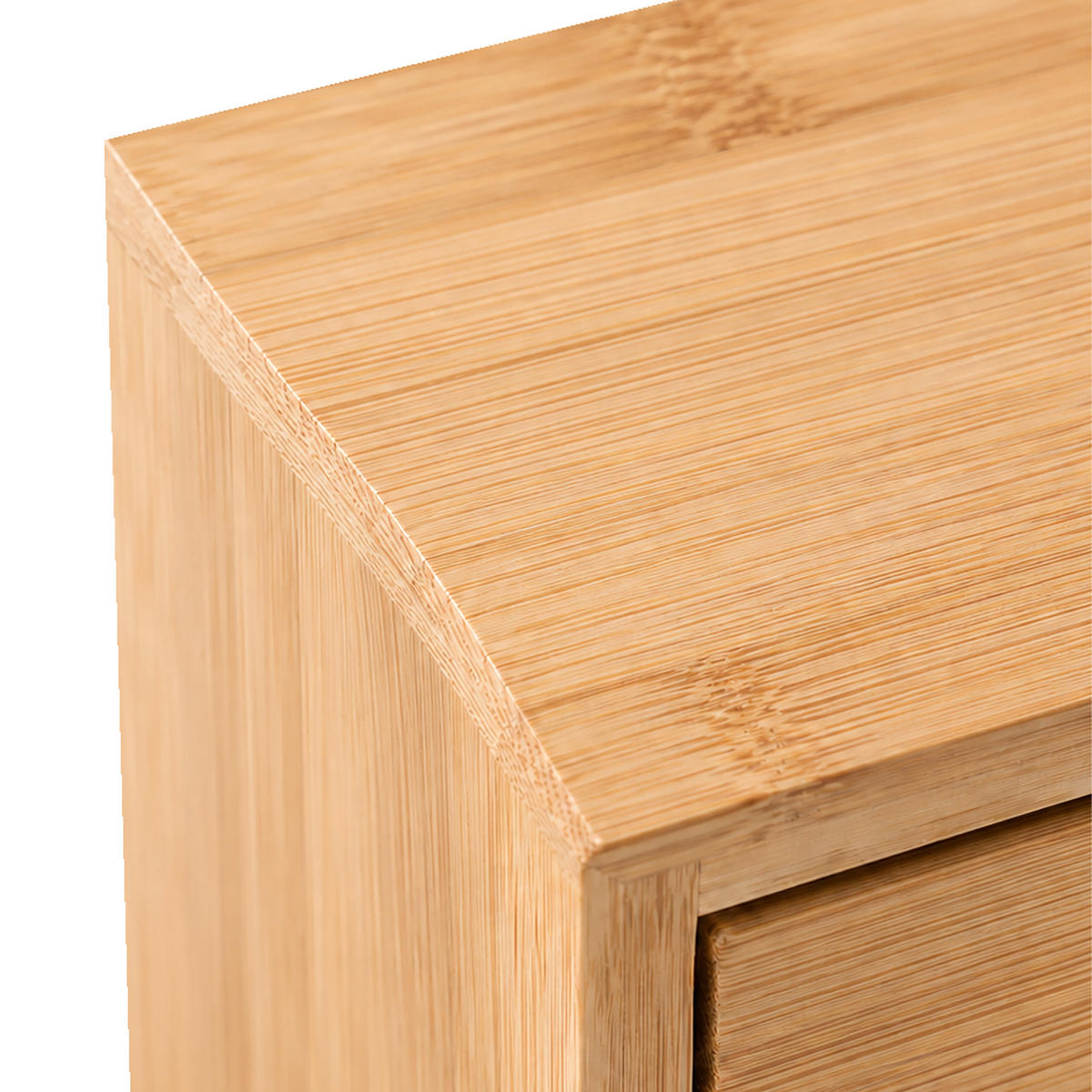 SCHUBLADENBOX Natur Bambus 14x33x21 cm - Hellbraun, Holz (21/33/13.5cm) - Relaxdays