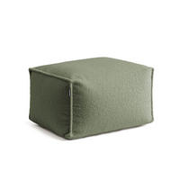 POUF Bouclé Block - Grün, Textil (55/65/35cm) - Mokebo