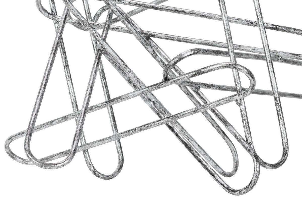METALLSKULPTUR Silber 45/40 cm - Silberfarben, Metall (3.51/40/25cm) - KUNSTLOFT