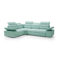 ECKSOFA KORFU Grün 296x225x100 cm - Grün, Textil (296/225cm) - FURNLUX