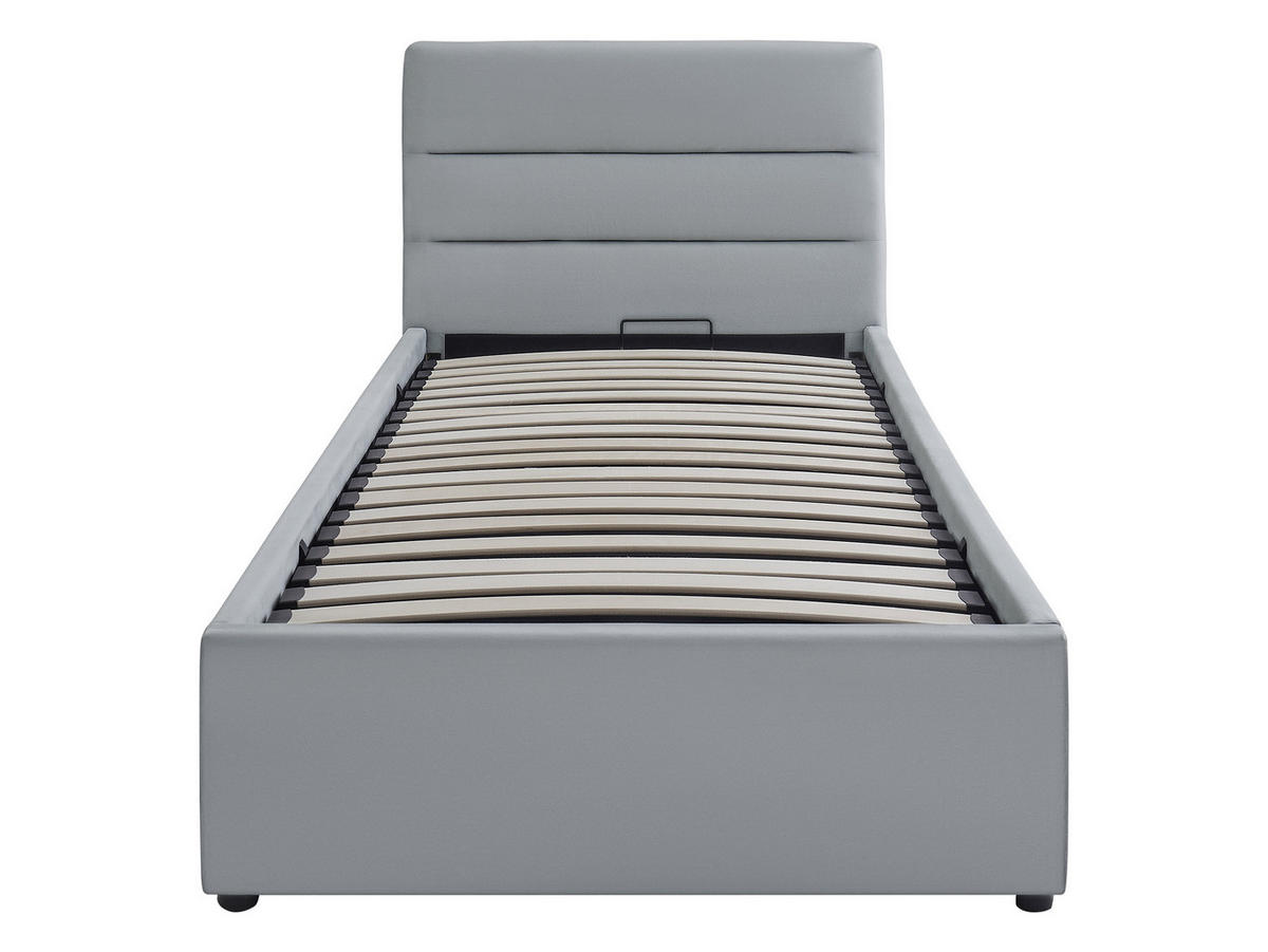 POLSTRBETT Lutko 8040 Single - Schwarz/Naturfarben, Holzwerkstoff/Kunststoff (90/200cm) - MIRJAN24