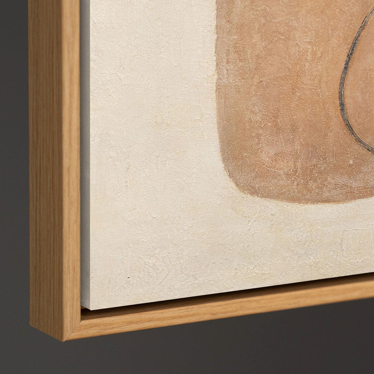GEMÄLDE Ausgewogenheit der Kontraste Schattenfugenrahmen Eichefarben 120x80 cm - Eichefarben, Holz (120/80cm) - YS-art gallery