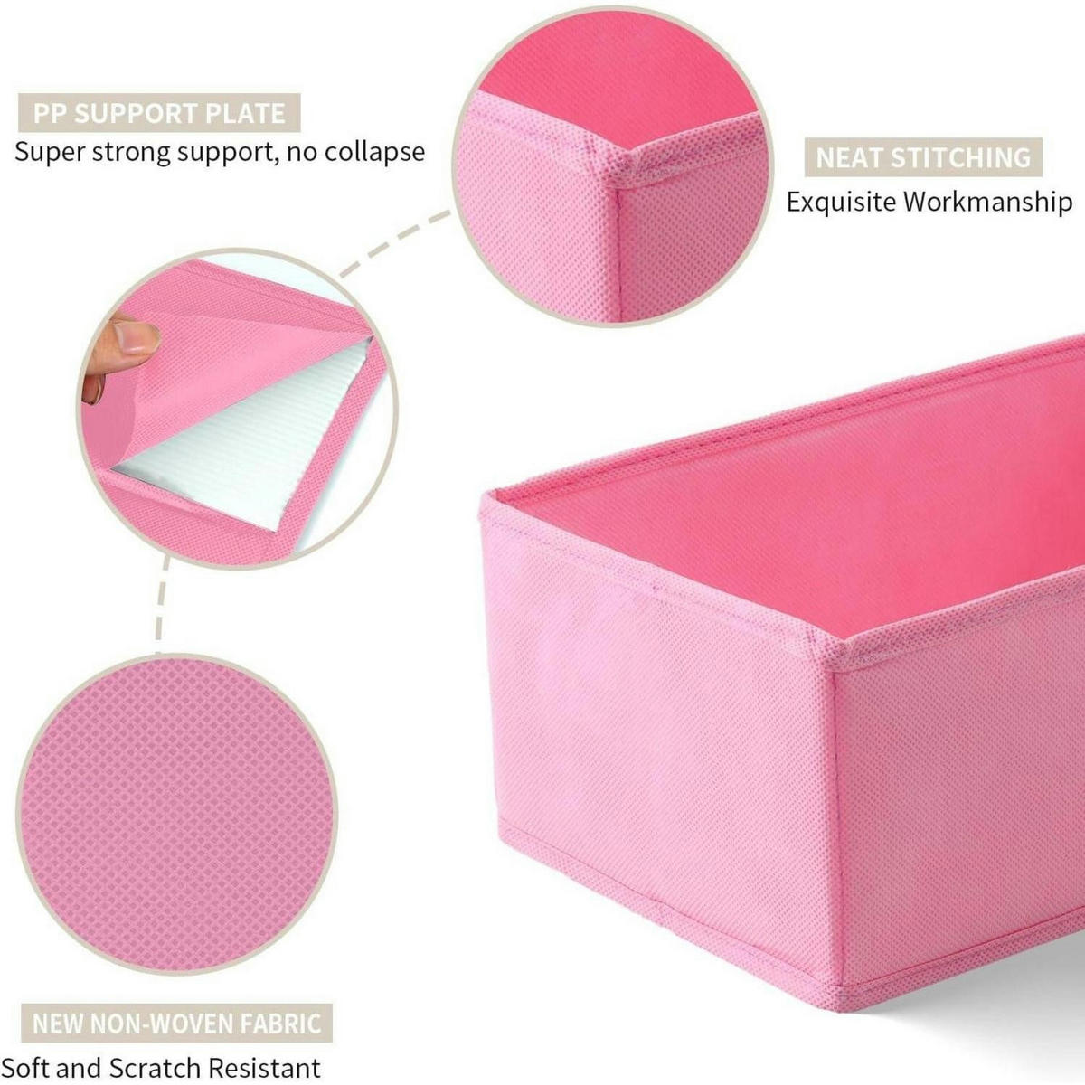 SCHUBLADEN Organizer 14-teiliges Set Rosa - Rosa, Textil (28/12/28cm)