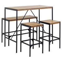 BARTISCH, Bahamas, Tisch Natur, MDF, 120 x 60 x 105 cm, 4-teilig - Naturfarben, Holzwerkstoff/Metall (120/105/60cm) - ebuy24