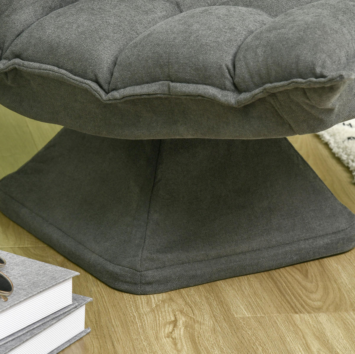BODENSESSEL drehbar mit verstellbarer Rückenlehne 62 x 70 x 95 cm Grey - Grau, Kunststoff (70/95/62cm) - Beauniv
