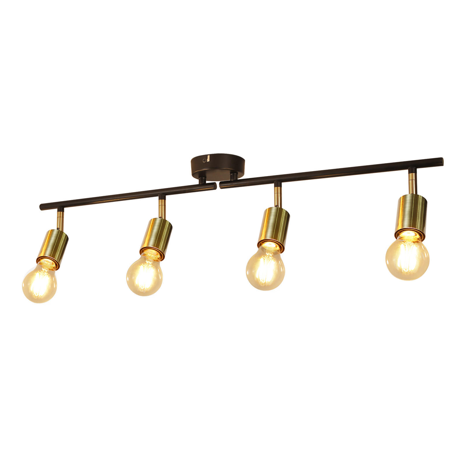 DECKENSTRAHLER Nixie 4-flammig 75/9/13 cm - Goldfarben, Metall (75/9/13cm) - Nettlife