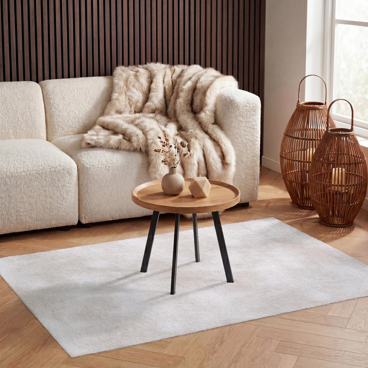 KOBERCE - Jemné - Textúra - Béžová - 120x80 cm - krémová, textil/plast (120/0.4cm) - OnlyWow