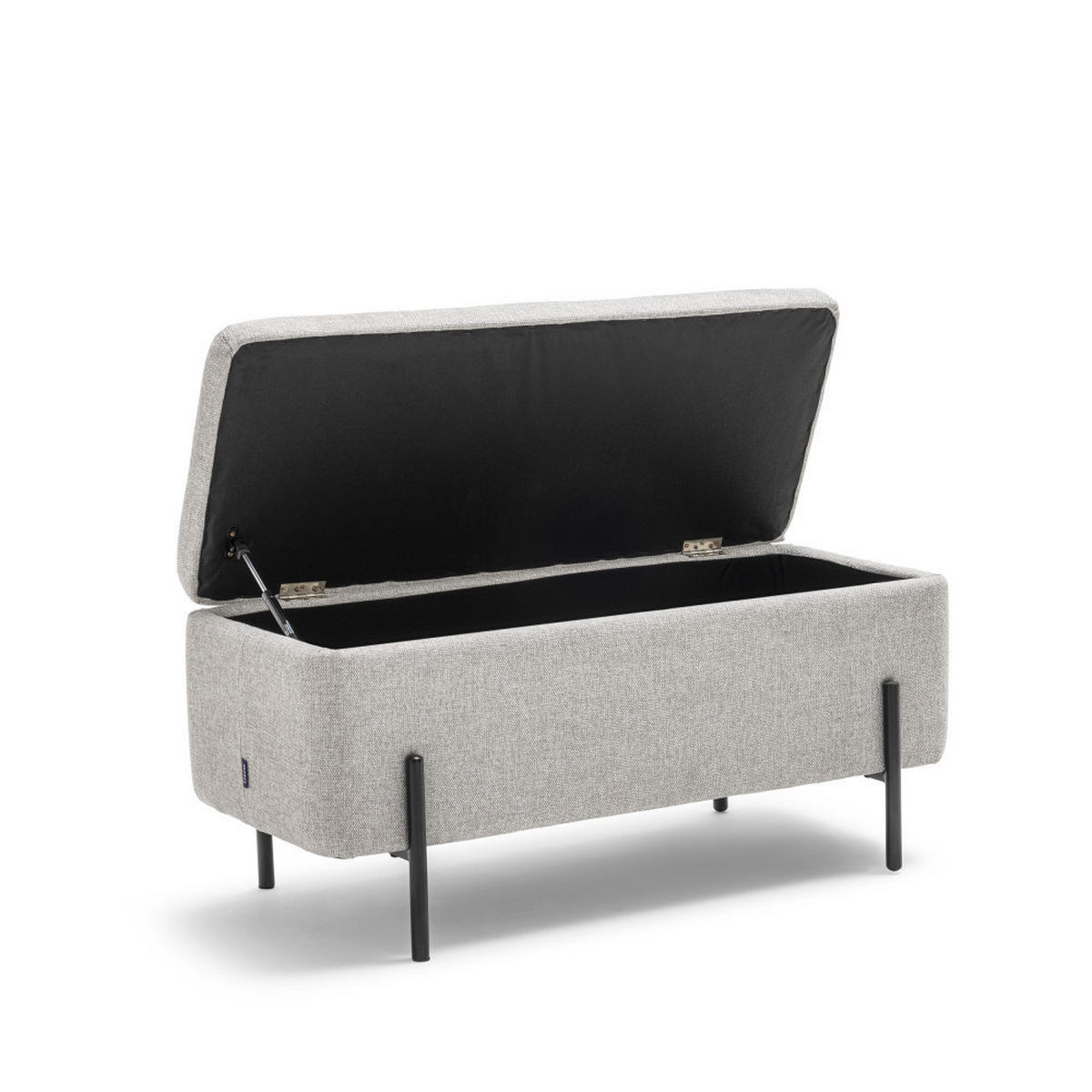 SITZBANK aus Stoff und Metall L100cm - KOS - Hellgrau - Hellgrau, Textil (100/46/44cm) - Drawer