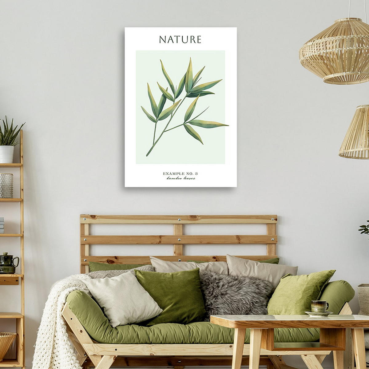 KUNSTDRUCK Grün 40/60 cm - Grün, Textil (40/60cm) - KUNSTLOFT
