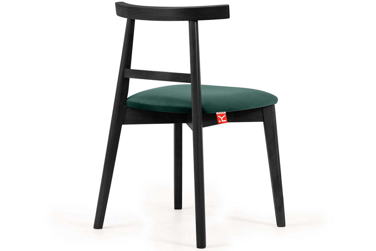 ESSTISCHSTÜHLE LILIO 2 St Vintage, Dunkelgrün / schwarz - Dunkelgrün/Schwarz, Holz/Textil (47/76/45cm) - KONSIMO®