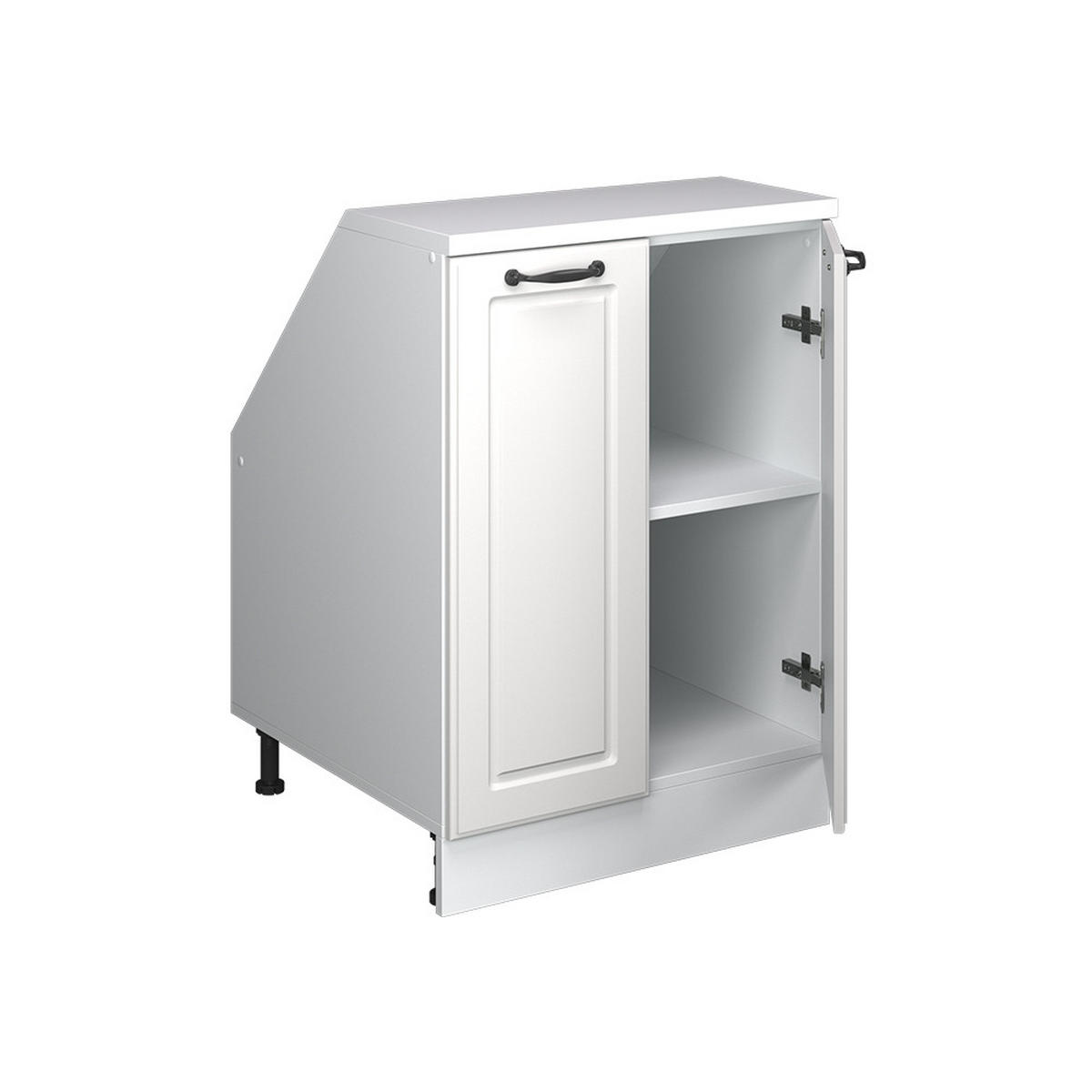ŠIKMÁ SKRIŇA Rion Biely vidiecky dom 60 x 81.6 cm s 2 dverami, korpus skrine hĺbka 60 cm - biela, kompozitné drevo (60/83.8/60cm) - Vicco