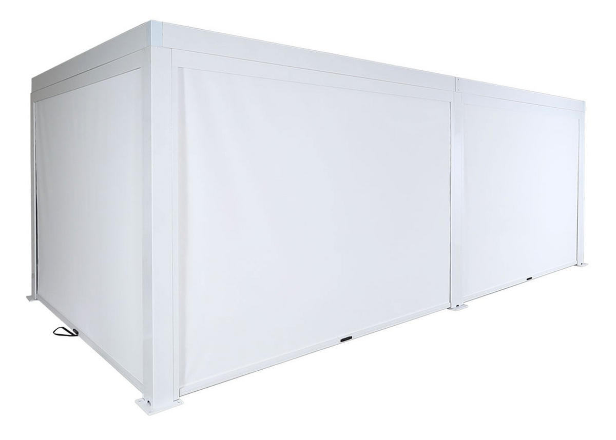 PERGOLA 6x Seitenwand 220x600x300cm Weiß - Weiß, Metall (600/220/300cm) - BERLINLODGE