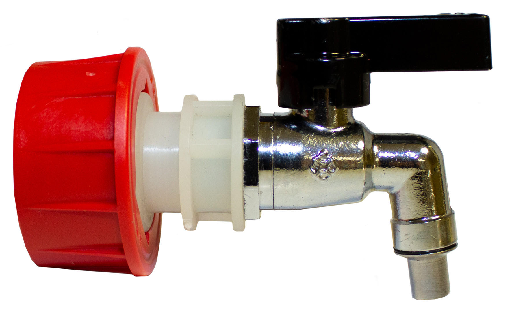 MESSING-AUSLAUFHAHN 1/2'' inkl. Übergangsstück passend für GRAF Universal-Fass - Naturfarben, Metall (7/5.4/10.5cm) - GRAF