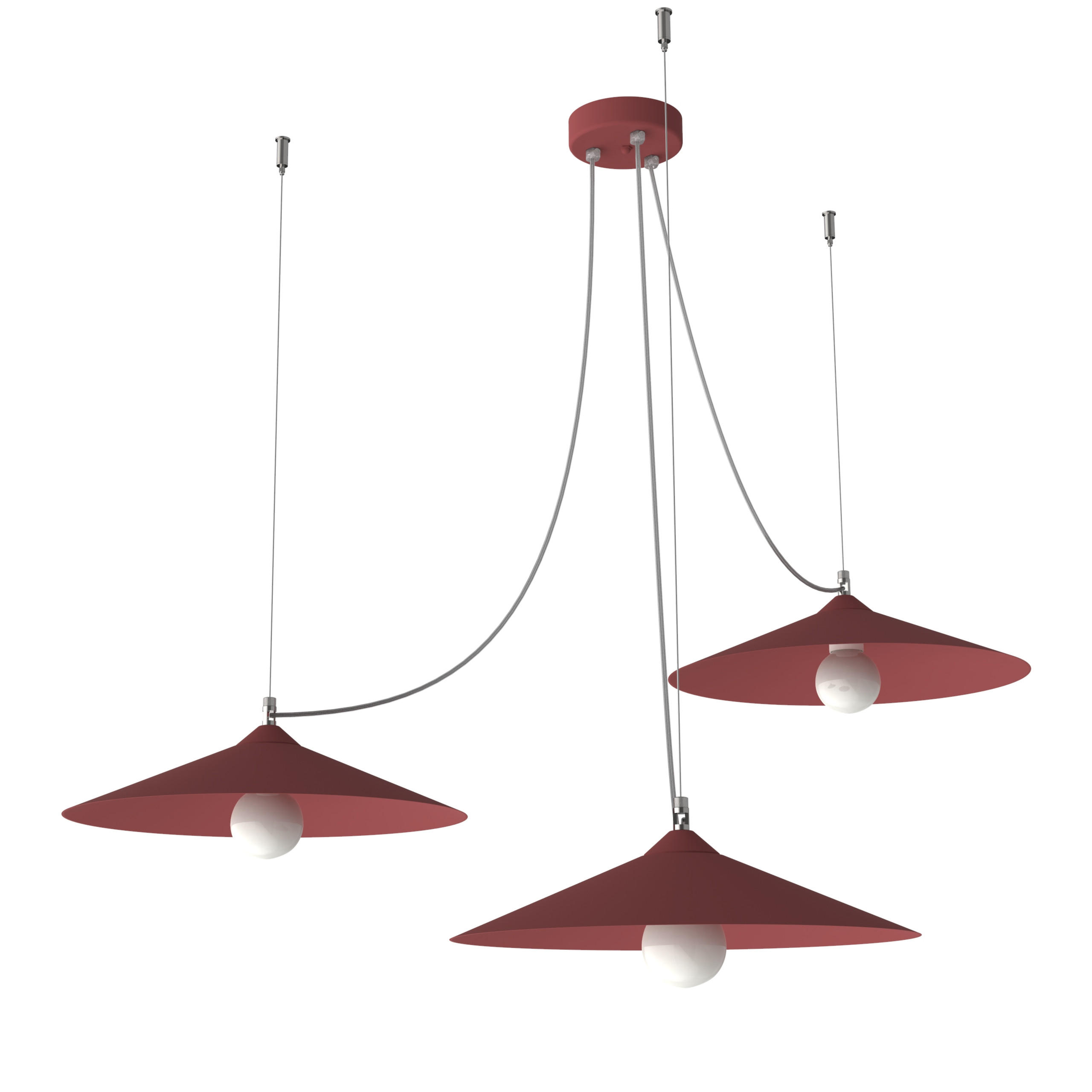 Lumicom Hängeleuchte Rot 40x9x40 cm