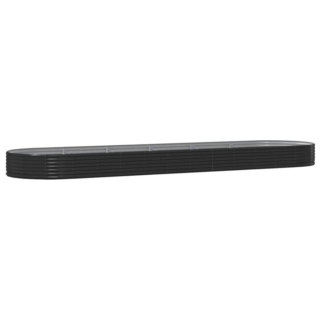 furnicato Hochbeet Anthrazit 140x36x523 cm