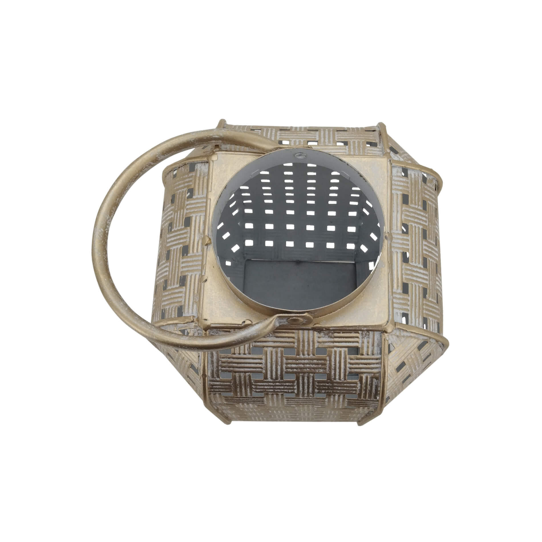DEKORATIVE LATERNE Goldfarben 16/16/22 cm - Goldfarben, Metall (16/22/16cm) - Mobili Rebecca