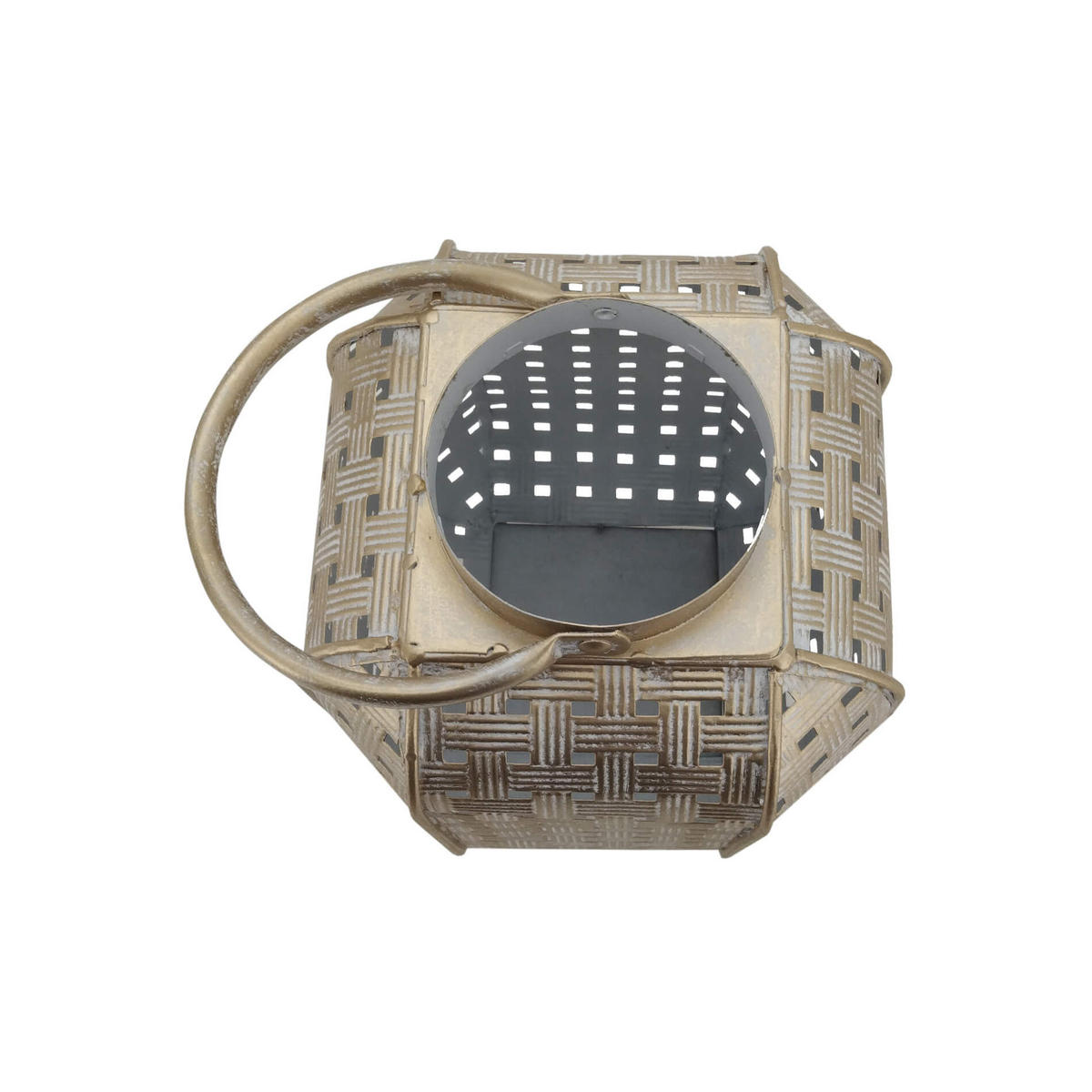 DEKORATIVE LATERNE Goldfarben 16/16/22 cm - Goldfarben, Metall (16/22/16cm) - Mobili Rebecca