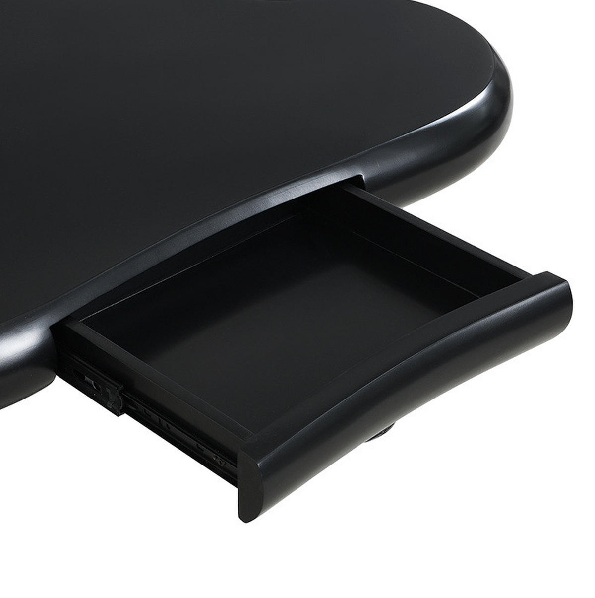 COUCHTISCH 98/65.5/40 cm schwarz aus MDF mit 16-farbiger LED-Beleuchtung und Schublade - Schwarz, Holzwerkstoff (98/65.5/40cm) - OKMYHOME