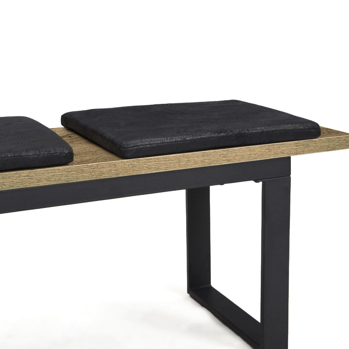 SITZBANK LEA Eiche, 120/40/45 cm - Eichefarben/Anthrazit, Holzwerkstoff/Metall (120/45/40cm) - B&D Home