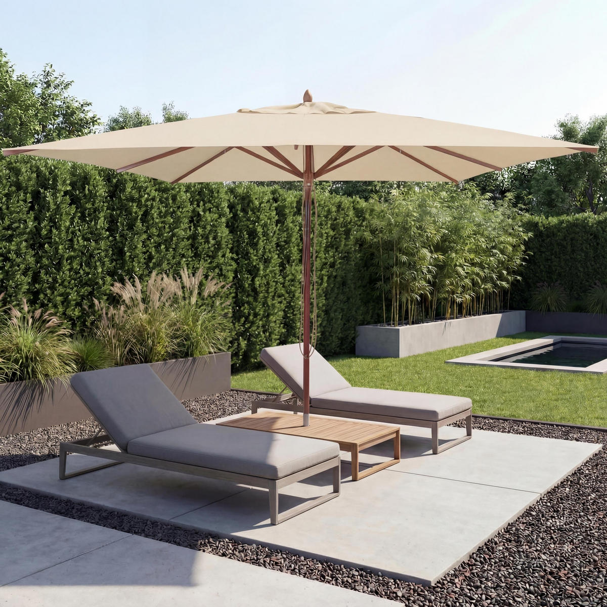 SONNENSCHIRM C57B Creme - Creme, Textil (400/400cm) - MCW