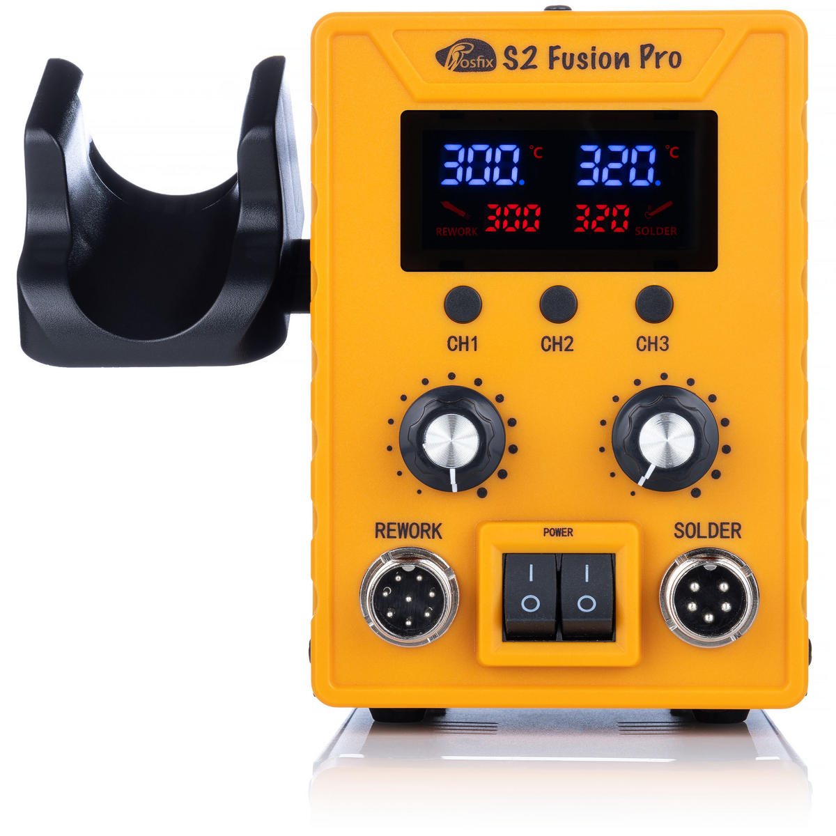 LÖTSTATION S2 Fusion Pro - 760W, Hot Air 700W, Lötkolben 60W, 100-500°C, ESD SAFE - Multicolor, Metall (10/10/10cm)