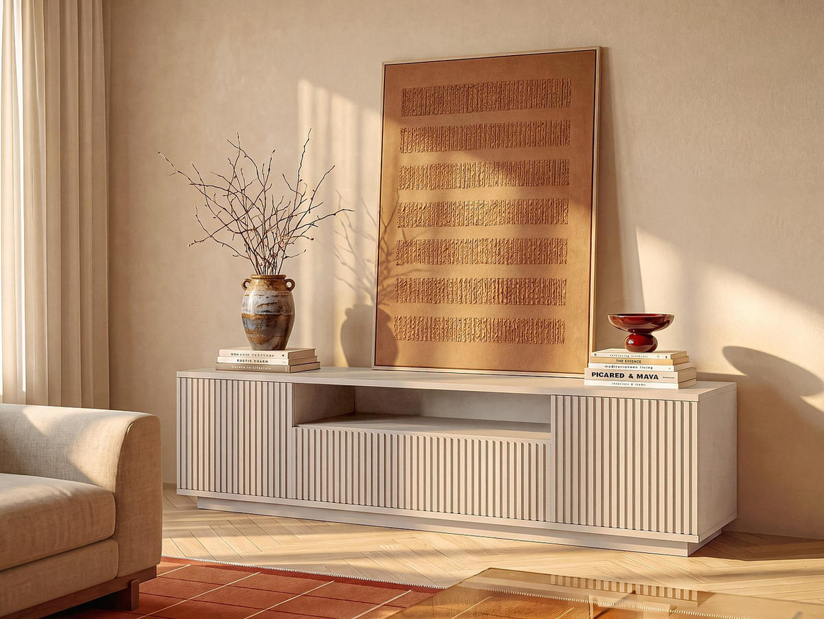 TV-BOARD - 180 x 44.5 - holz - beige Erolya - Beige, Holz (180/44.6/44.5cm) - Vente-Unique