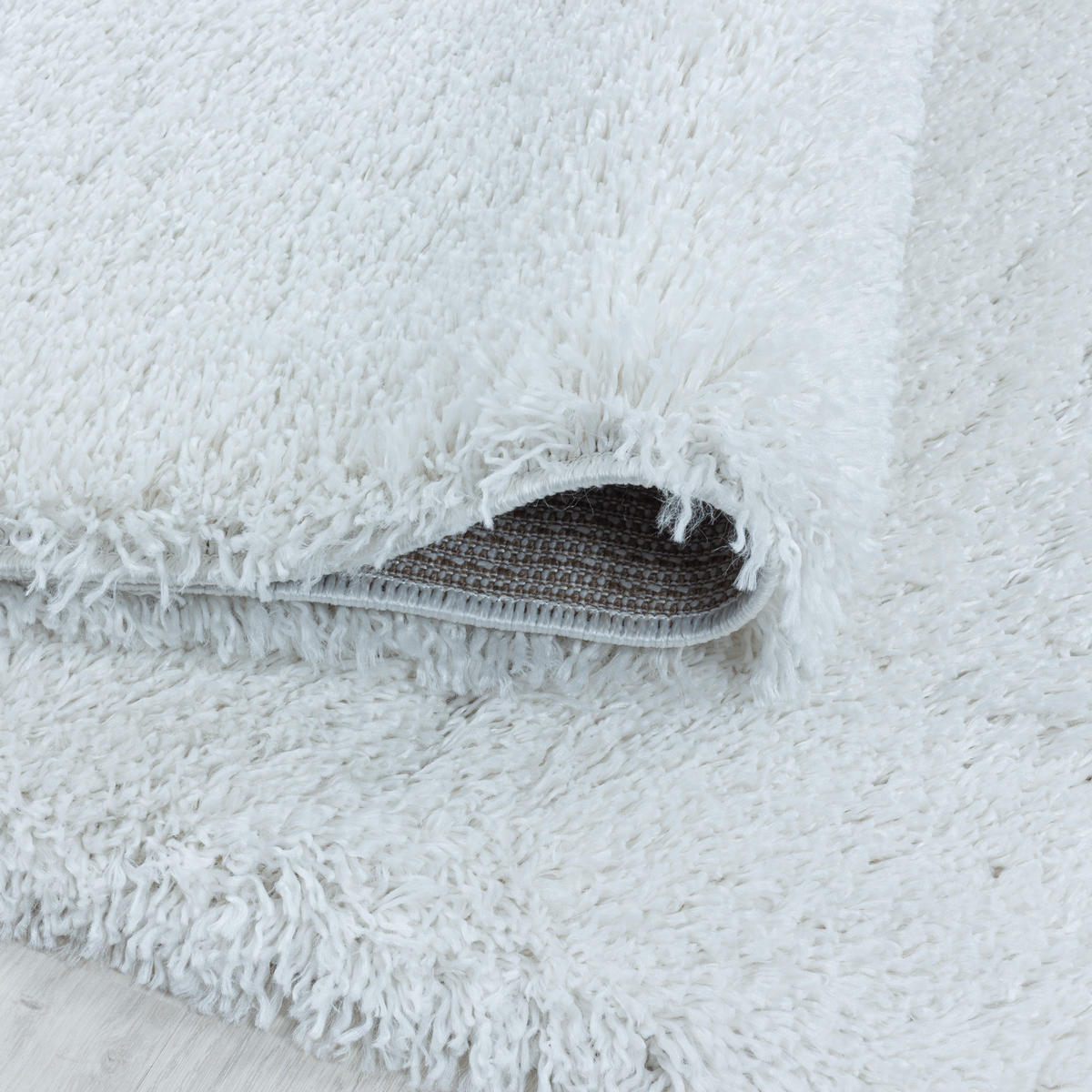 TEPPICH Hochflor Shaggy Uni Style Polypropylen Wohnzimmer Weiß Läufer 80x250 - Weiß, Textil (80/250cm) - KADIMA DESIGN