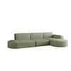 ECKSOFA Designer, Sofa L form MODENA 302 cm stoff Poso Hellgrün Rechts - Hellgrün, Holz (302/296cm) - Kaiser Möbel