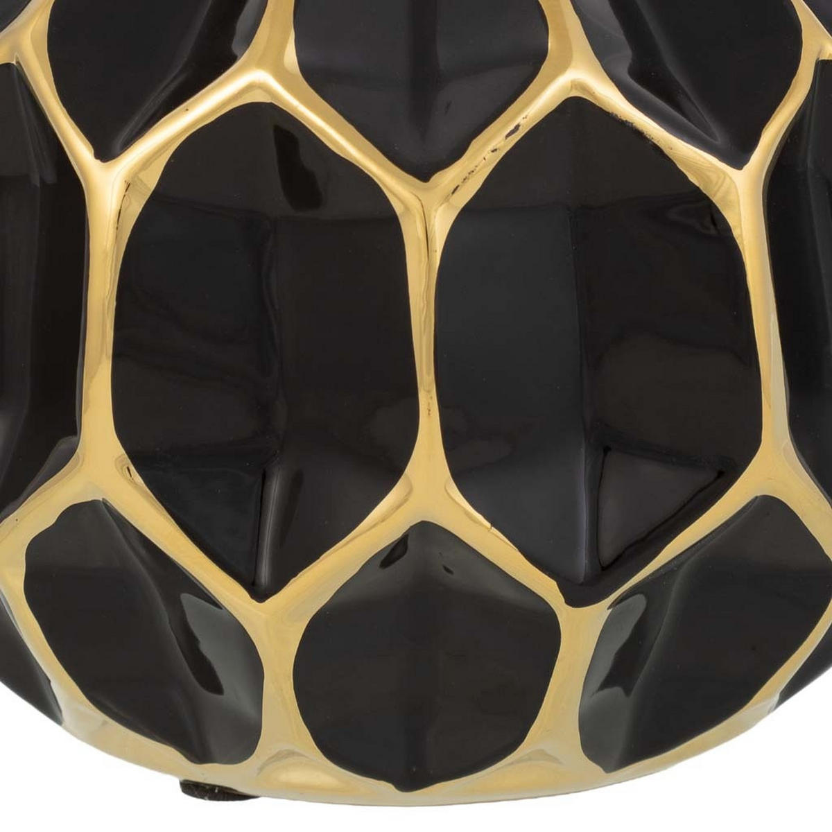 VASE aus Keramik, schwarz, 17x24cm - Schwarz, Keramik (23.5cm) - Wanderlust