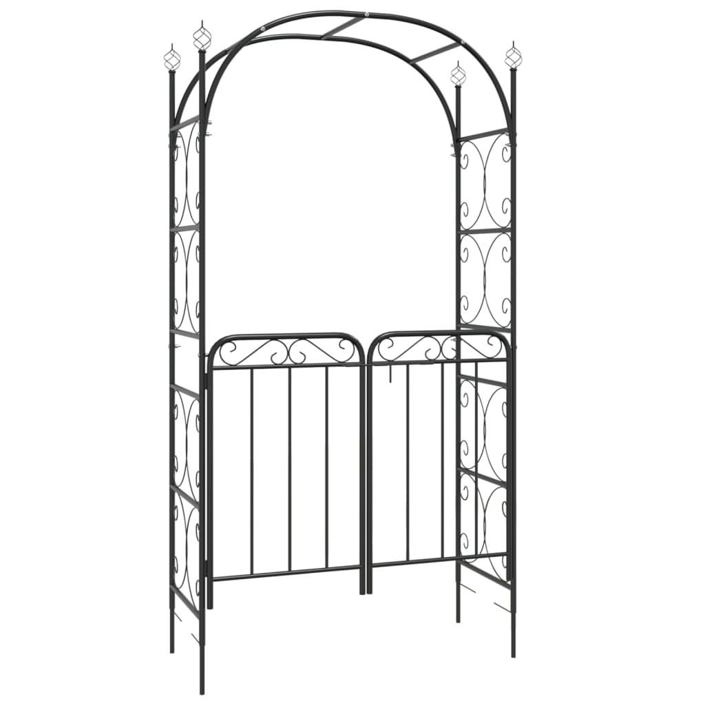 vidaXL Gartenbogen Schwarz 45x235x108 cm