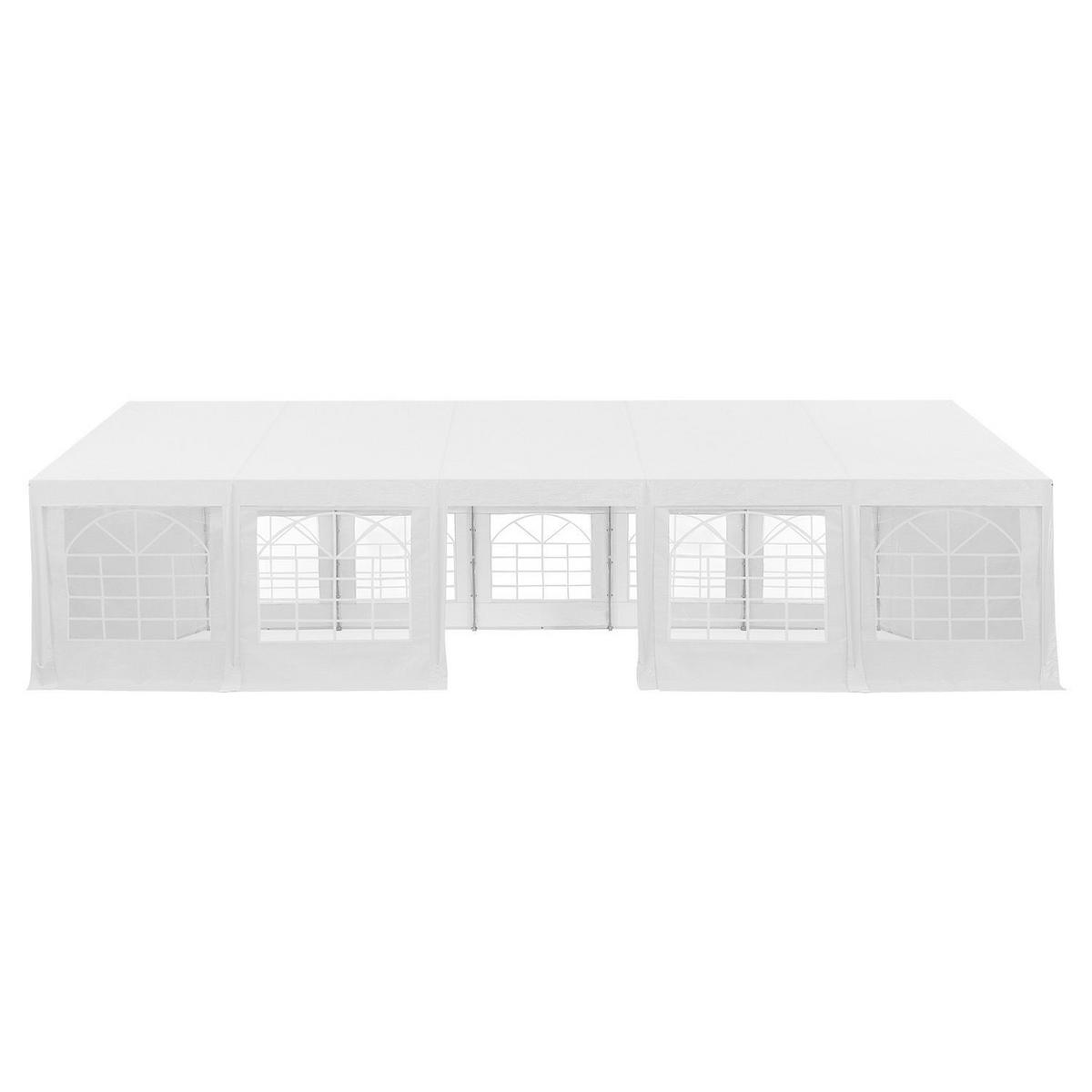 FESTZELT Partyzelt Gala weiß 5x10 m - Weiß, Kunststoff (500/280/1000cm) - Juskys