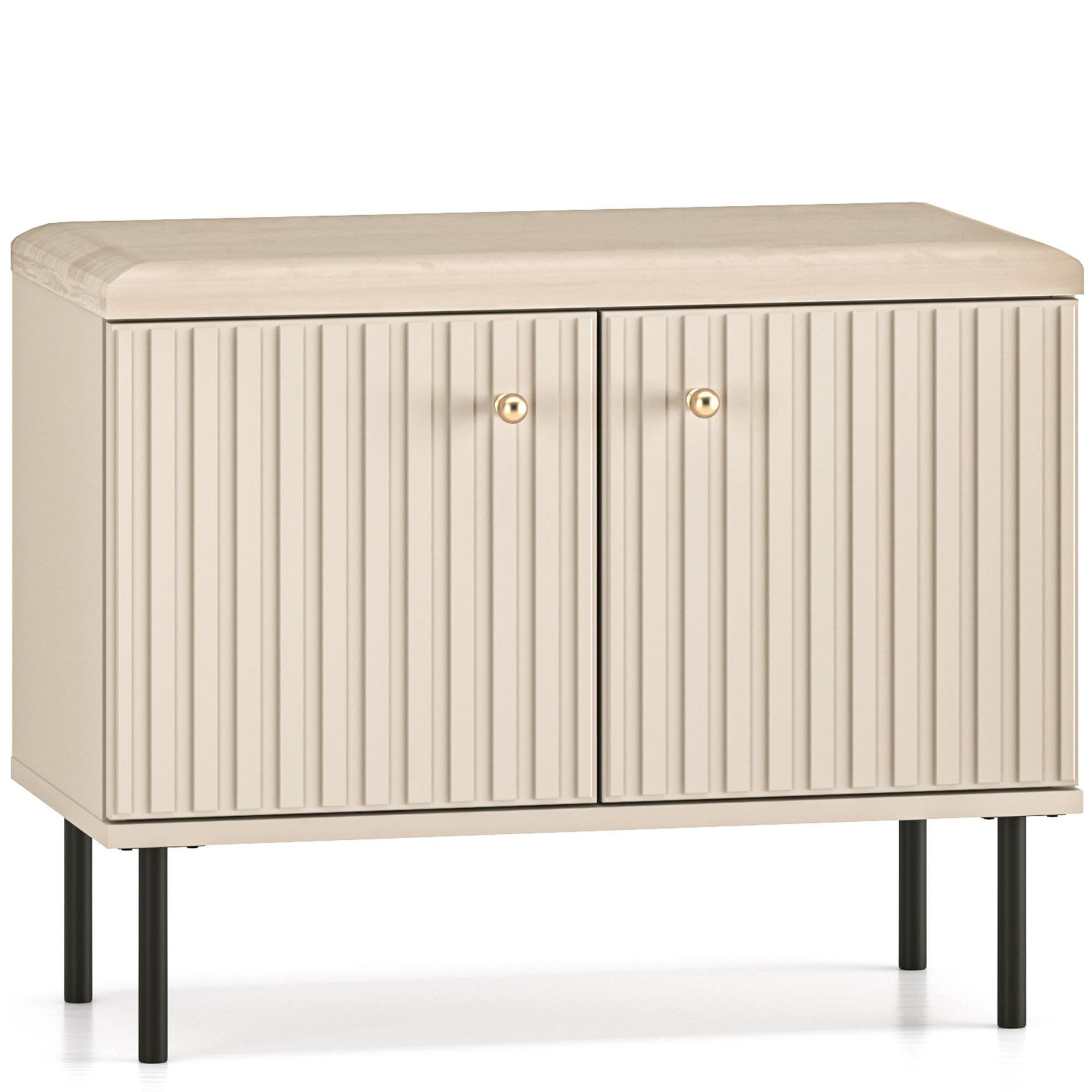Konsimo® Schuhschrank Creme 68x55x34 cm