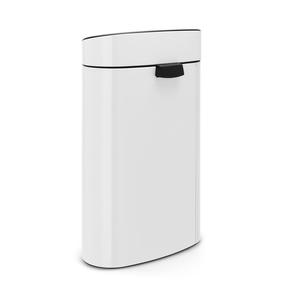 ABFALLBEHÄLTER Touch Bin mit Kunststoffeinsatz, White, 40 L - Weiß, Metall (48.3/76.5/32.8cm) - Brabantia