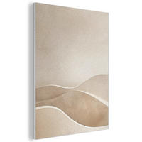 AKUSTIKBILD Beige - Natur - Abstrakt - Modern Wandbilder 60x80 cm - Beige, Kunststoff (60/80/0.9cm) - MuchoWow