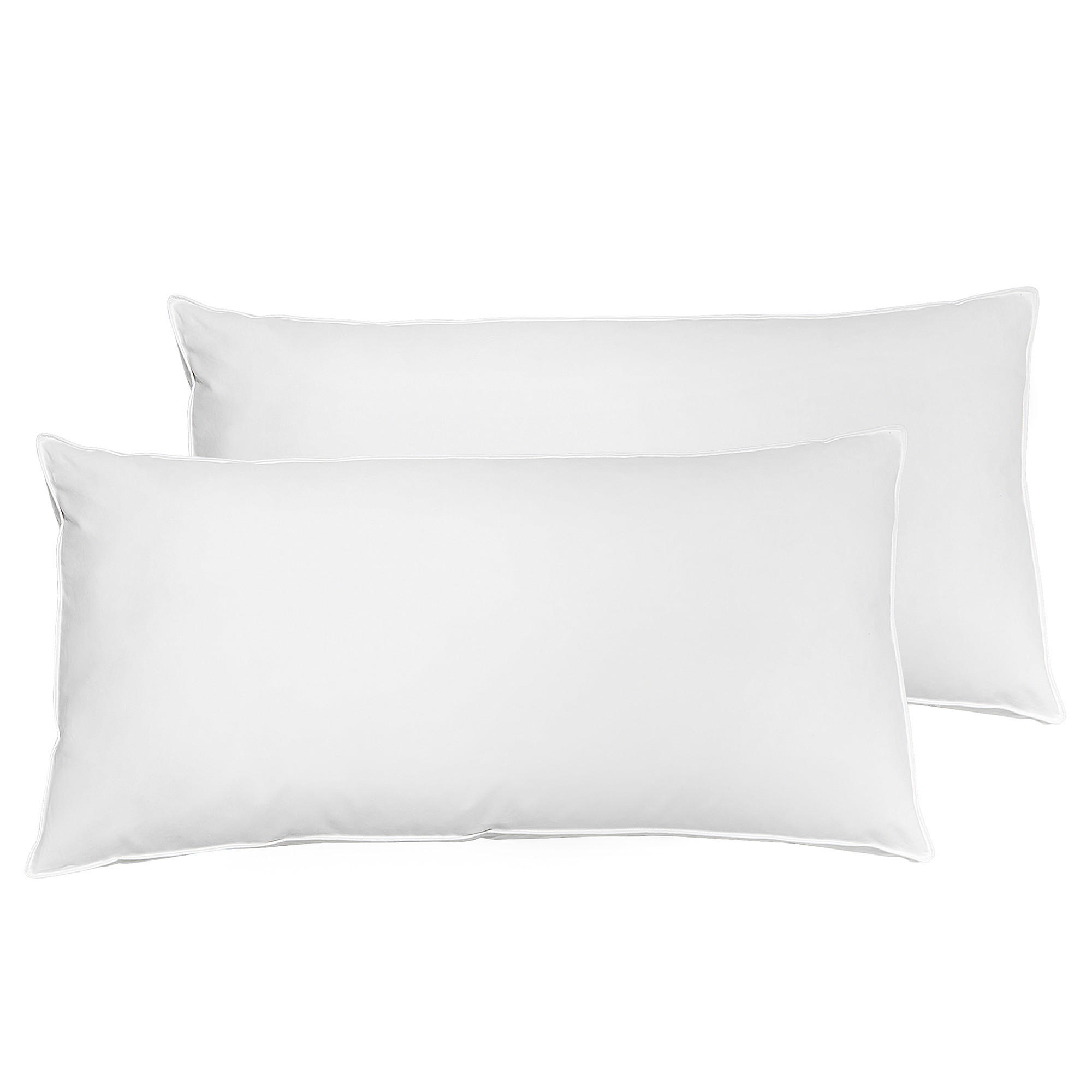 KOPFKISSEN 2er-Set Weiß 40/80 cm Feldberg - Weiß, Naturmaterialien (80/40cm) - Beliani