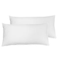 KOPFKISSEN 2er-Set Weiß 40/80 cm Feldberg - Weiß, Naturmaterialien (80/40cm) - Beliani