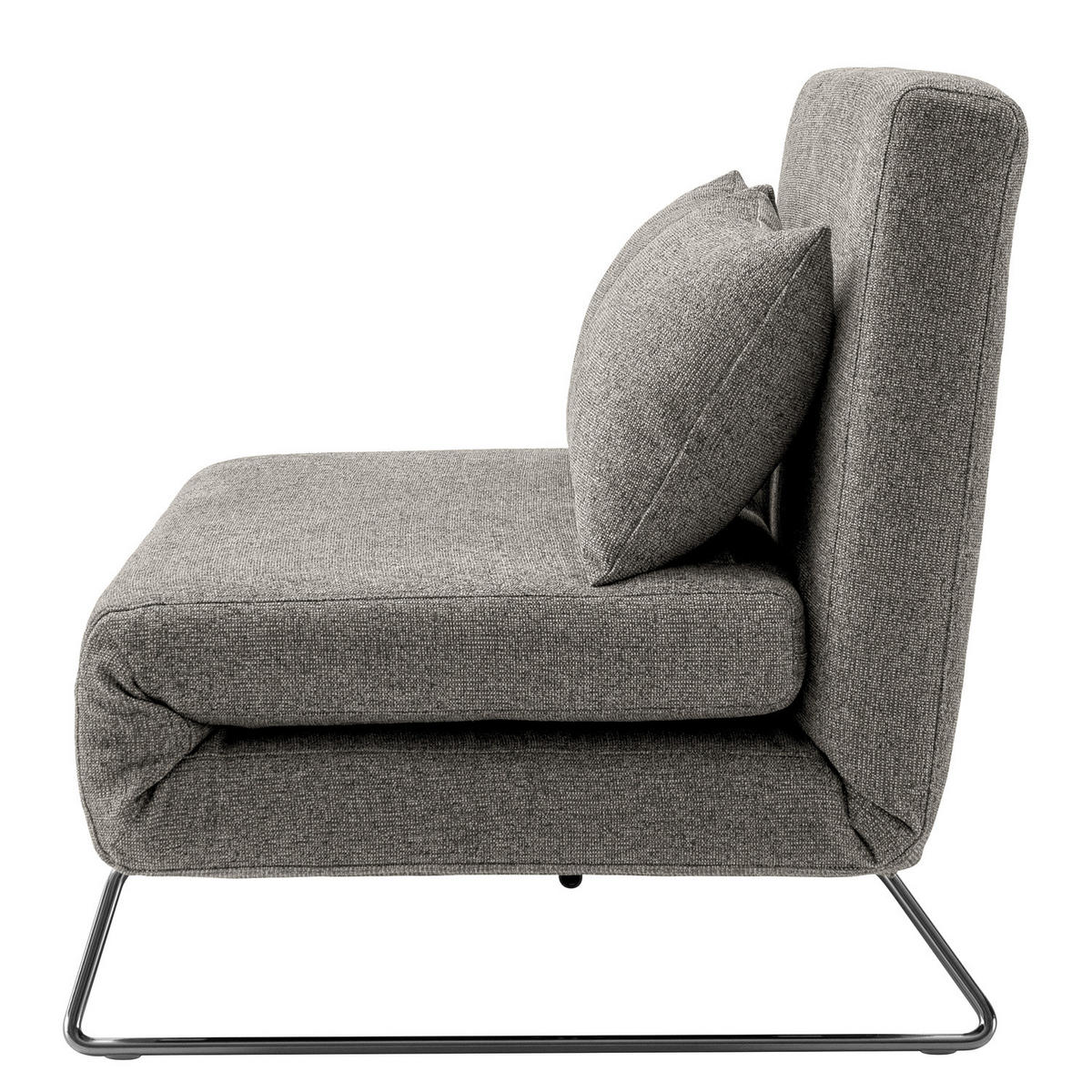 SCHLAFSOFA - Chromfarben/Grau, Textil/Metall (130/85/87cm) - home24