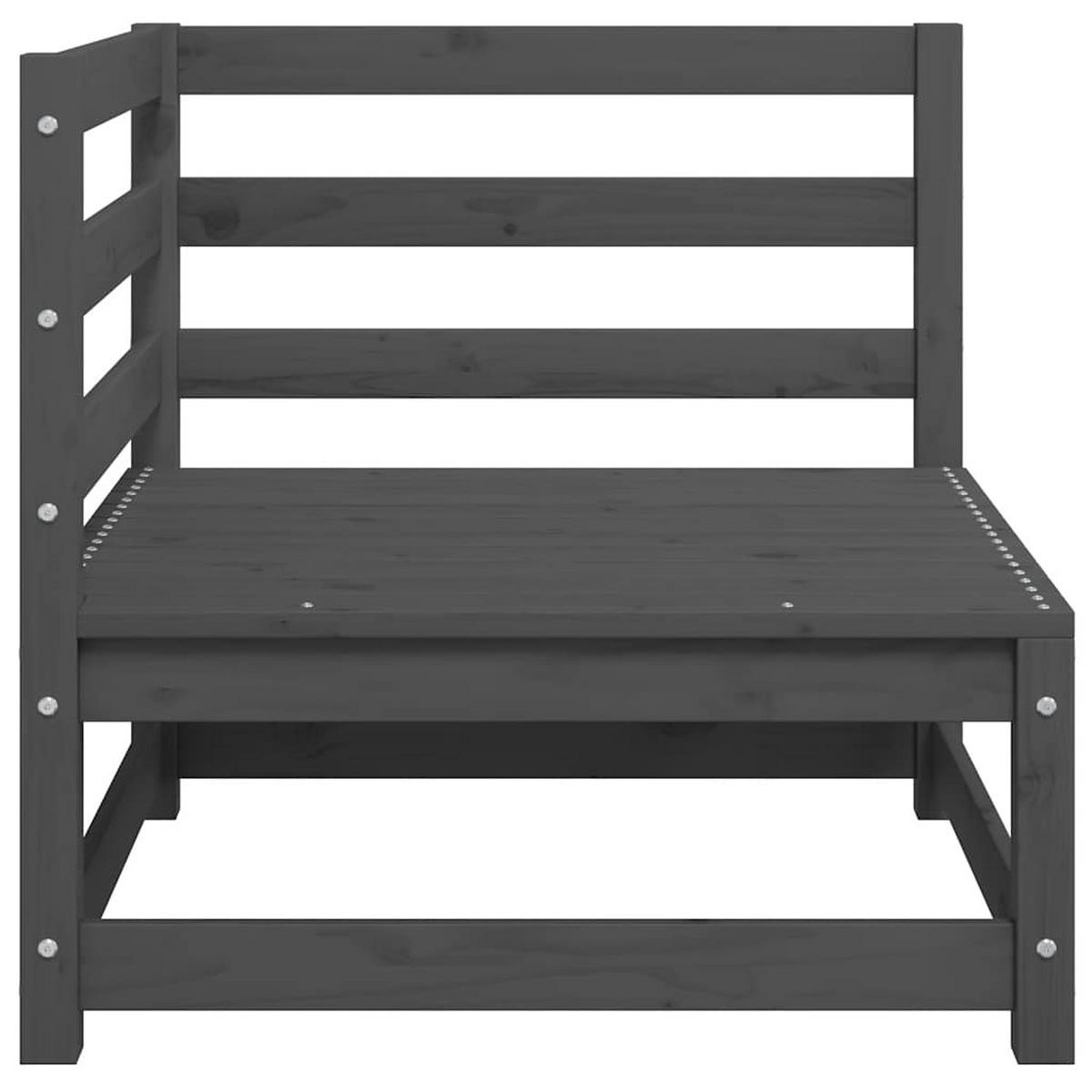 GARTENSOFA XYNAE 70/67/70 cm （2-SITZER） - Grau, Holz (70/67/70cm) - ZMH