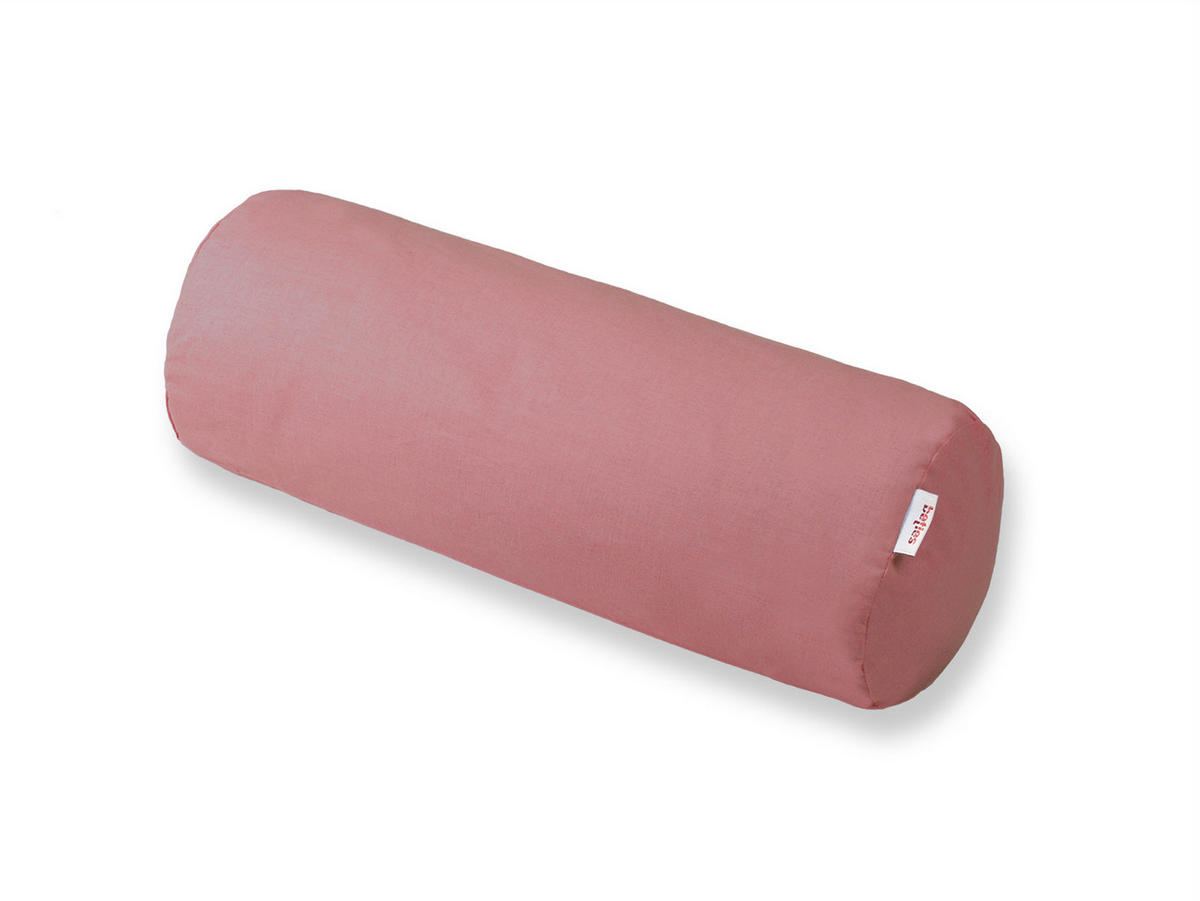 NACKENROLLENBEZUG Basic 100% Baumwolle rosenquarz 40/15 cm - Altrosa, Textil (15/40cm) - beties Heimtextil