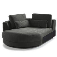 MODULLONGCHAIR - Grau, Textil (129/74/167cm) - home24