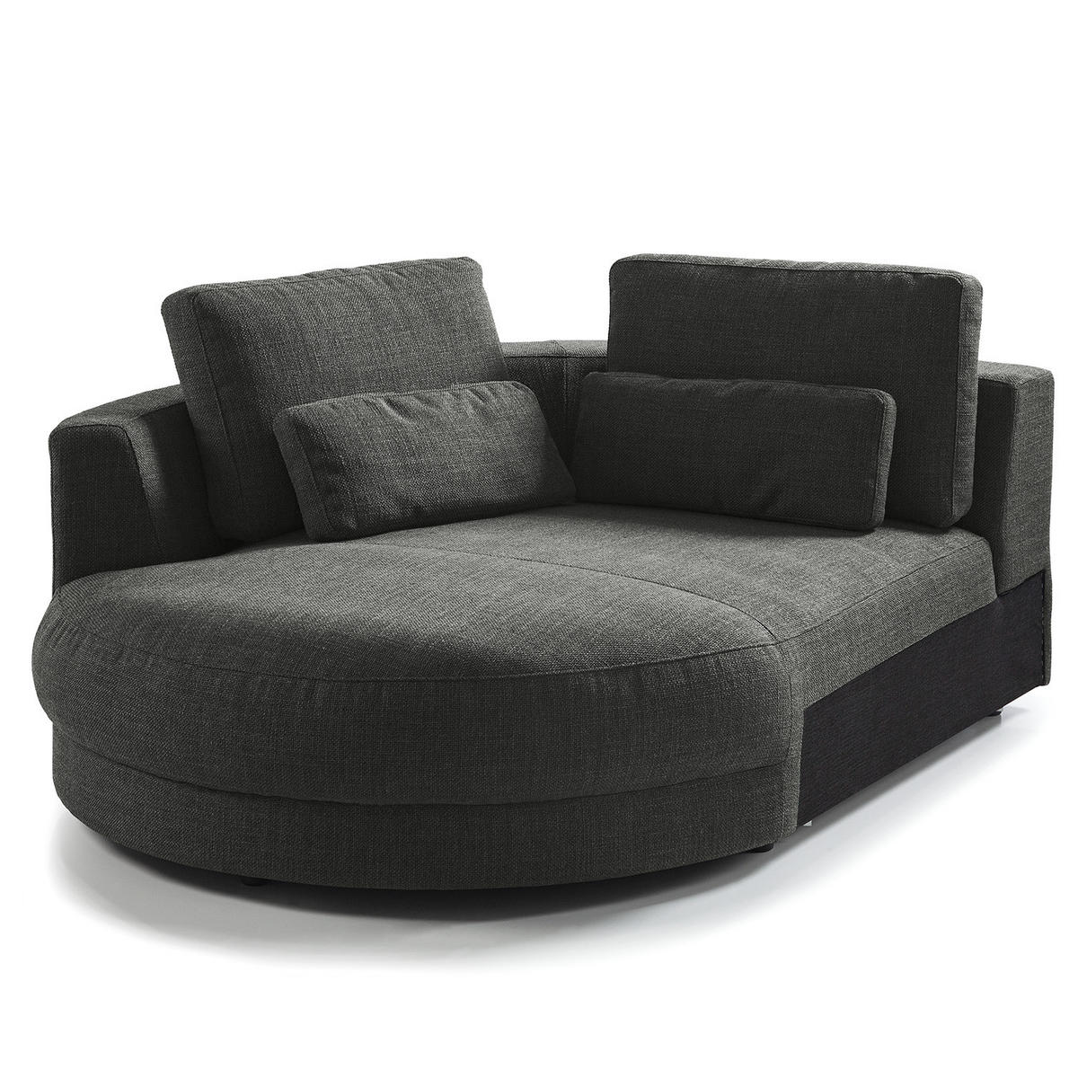 MODULLONGCHAIR - Grau, Textil (129/74/167cm) - home24