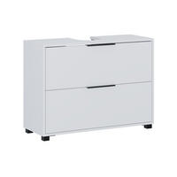 WASCHBECKENUNTERSCHRANK Alina Weiß 80 x 60 cm mit 2 Schubladen - Weiß, Holzwerkstoff (80/60/30cm) - Vicco