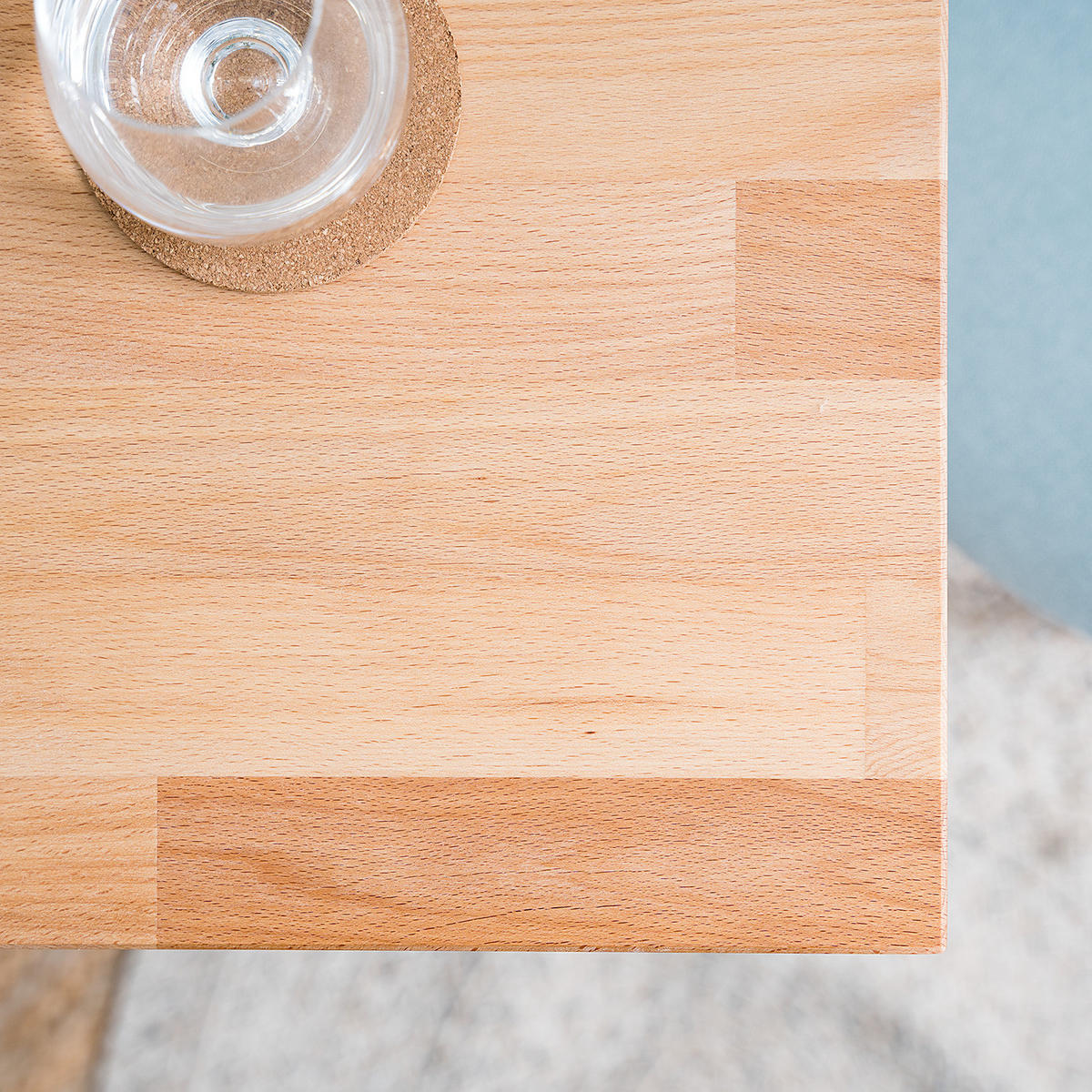 ESSTISCH rechteckig - Buche massiv - Buchefarben, Holz (80/80/75cm) - home24