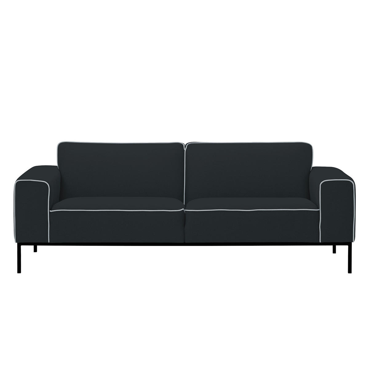 3-SITZER SOFA - Webstoff - Anthrazit, Textil (205/77/93cm) - home24